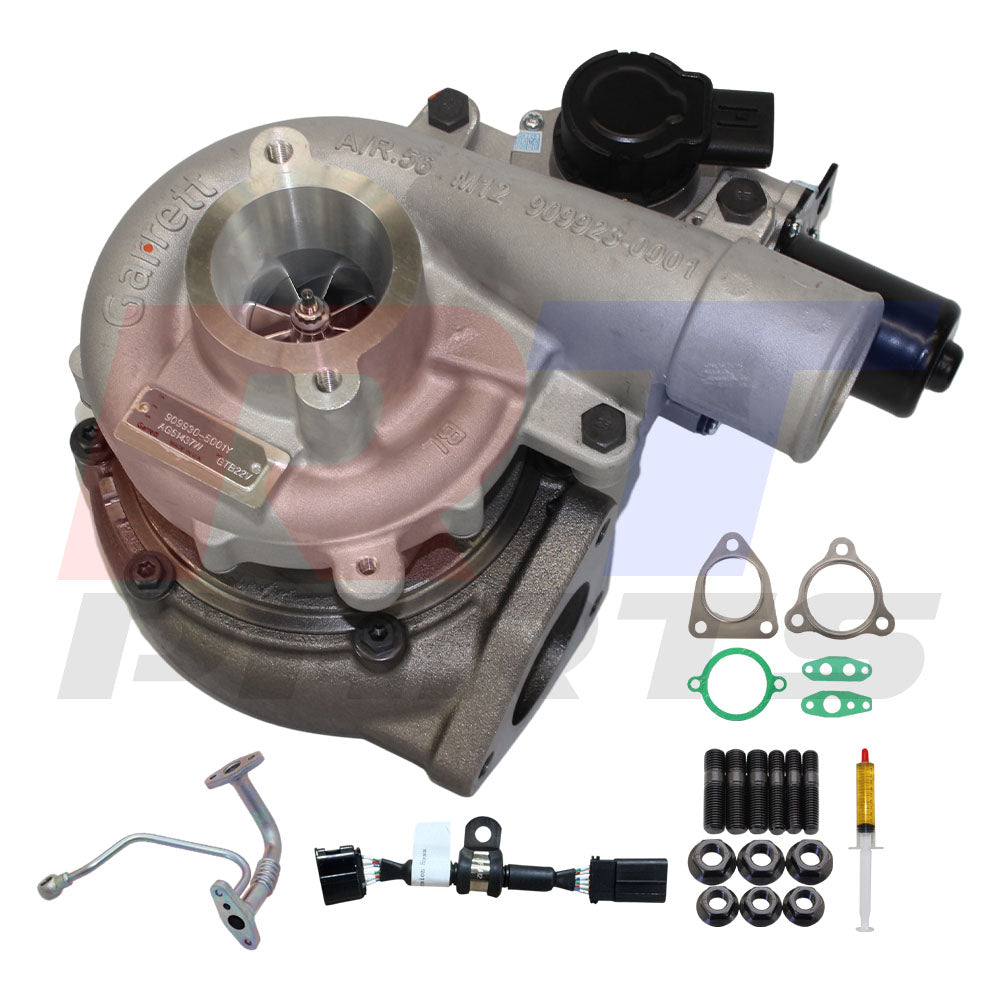 Garrett Direct Fit Upgrade Turbo Charger GTB2256VZK With Genuine Oil Feed Pipe For Toyota Land Cruiser Prado 1KD-FTV 3.0L 909930-5001Y