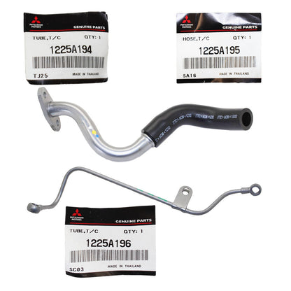 Genuine Mitsubishi Turbo Oil Feed, Return Pipe & Return Hose For Mitsubishi Triton MN 4D56 2.5L