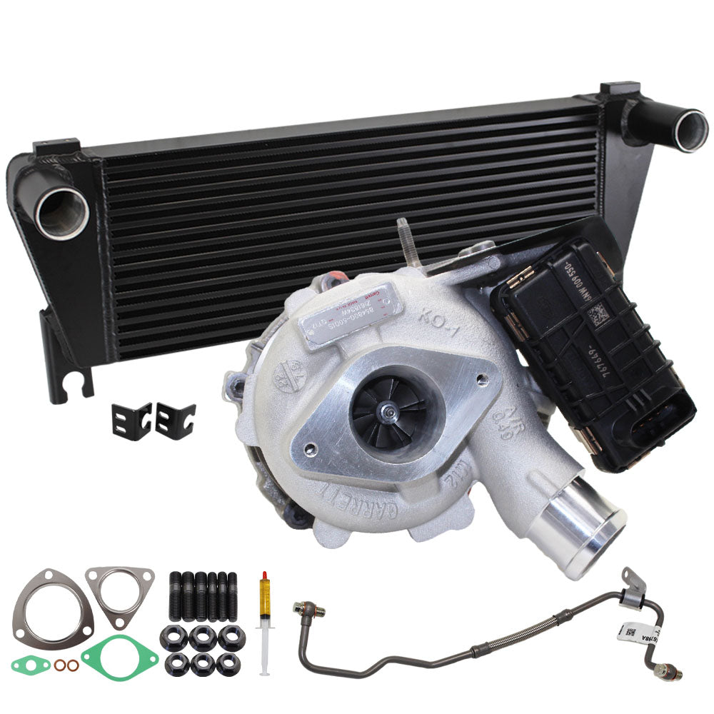 Genuine Turbo Charger & Oil Feed Pipe With 70mm Intercooler For Ford R ...